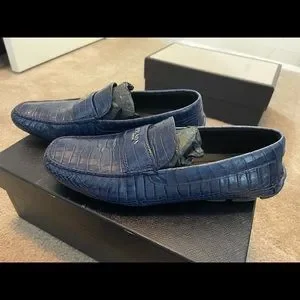 Prada | Shoes | Mens Royal Blue Prada Crocodile Style  display picture 3
